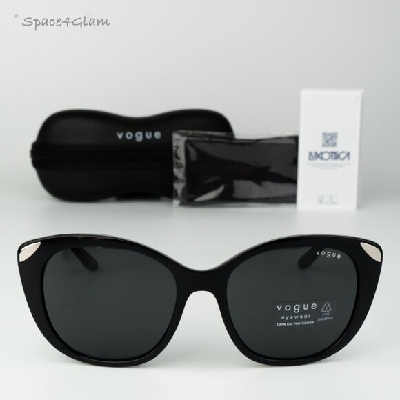 Vogue Women Sunglasses Black Dark Grey Cat Eye VO5457S W44/87 BRAND NEW